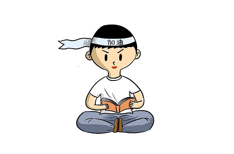 元素：备考的男孩图片素材