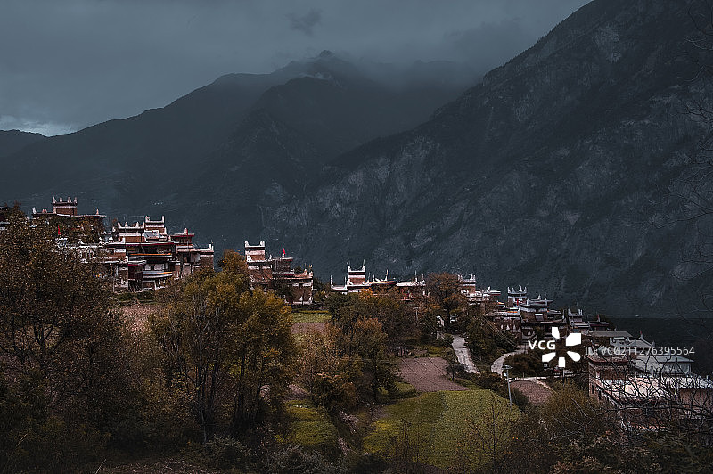 甲居藏寨图片素材