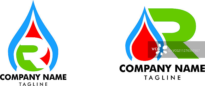 石油天然气首字母R标志设计图片素材
