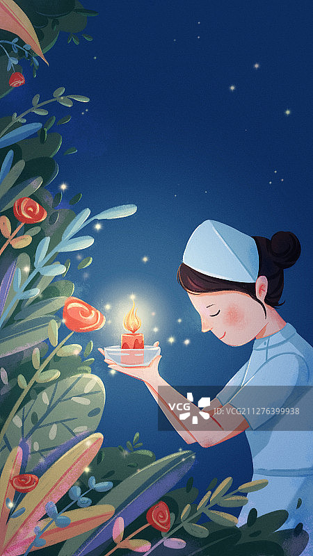 护士节插画海报图片素材