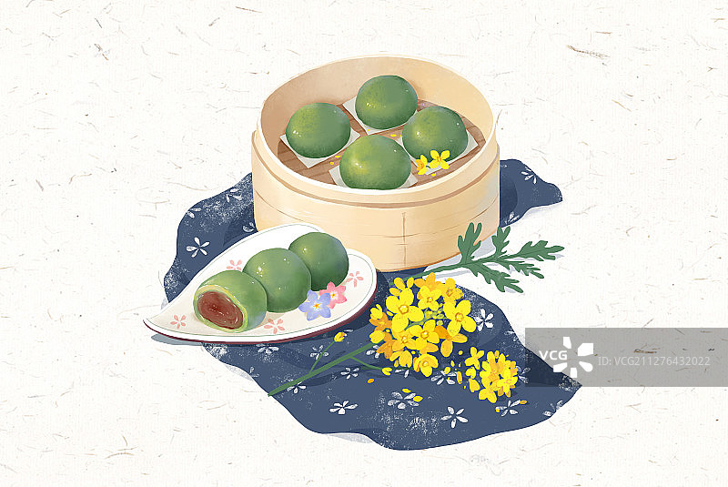 清明节食青团图片素材