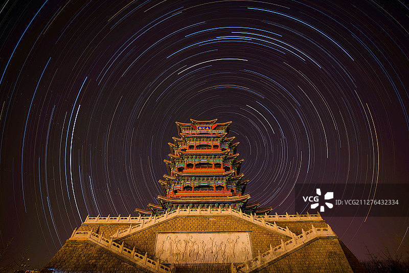 永定楼星轨图片素材