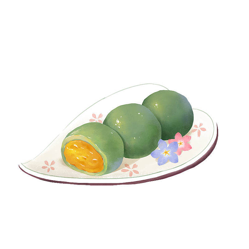 清明节 吃青团图片素材