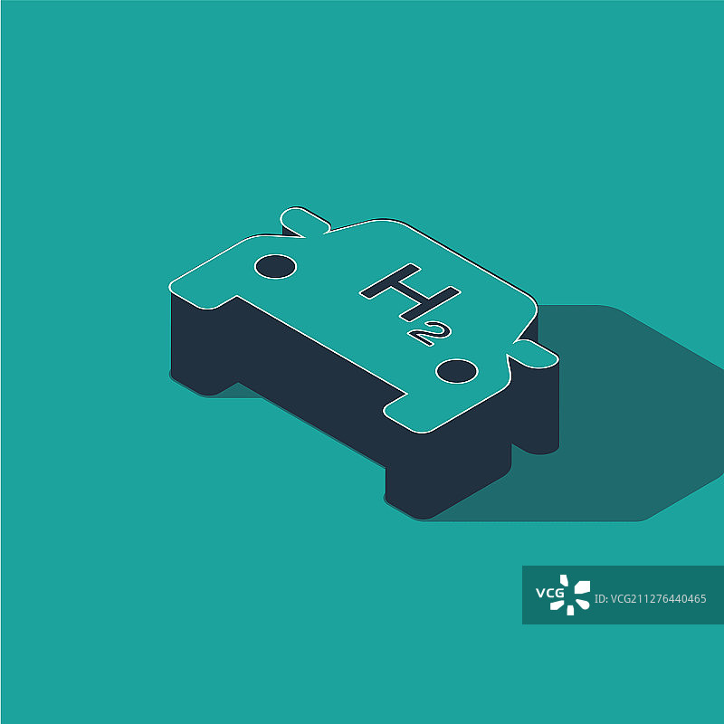 2.5D绿色氢能源汽车图标图片素材