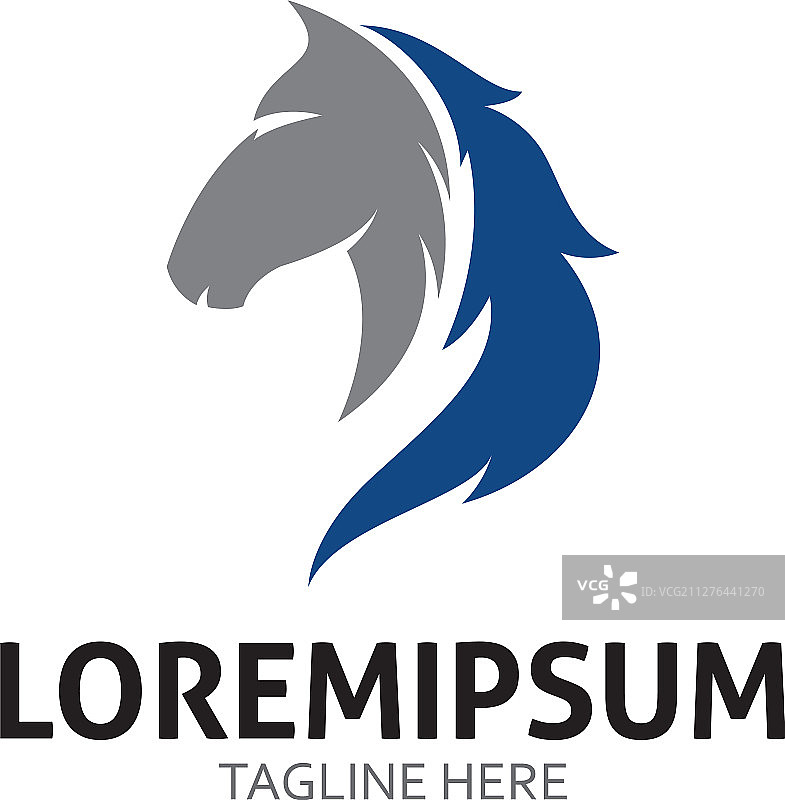 优雅的马头Logo图片素材