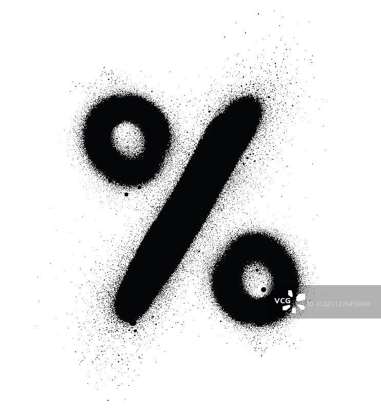 黑色涂鸦百分比符号图片素材