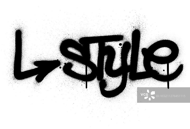 黑色喷绘涂鸦文字图片素材