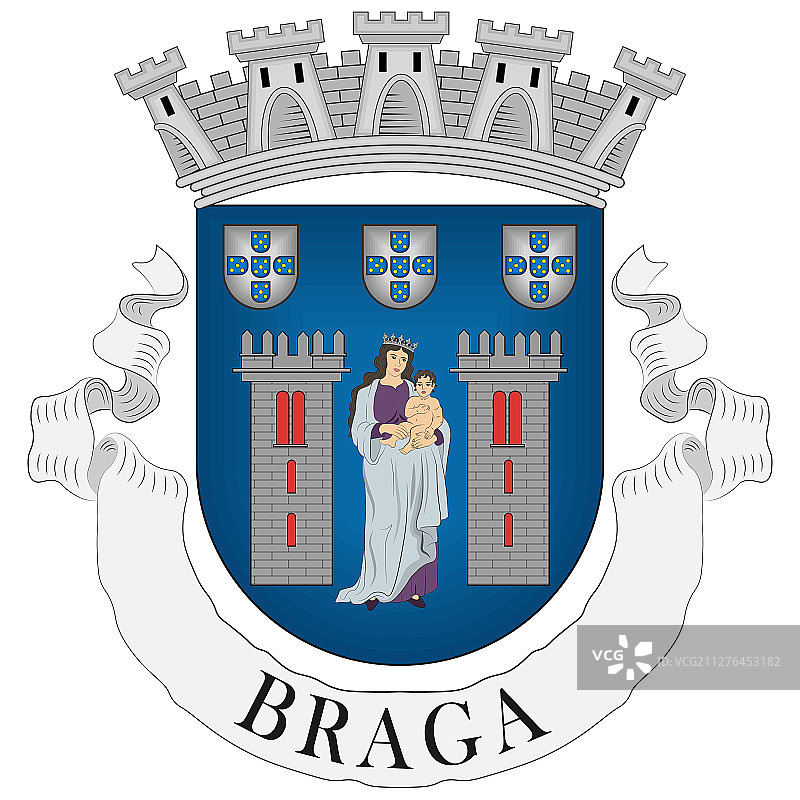 葡萄牙布拉加区徽图片素材