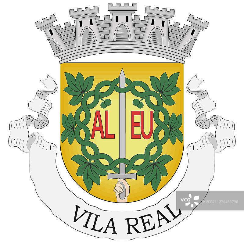 葡萄牙雷阿尔城区盾徽图片素材