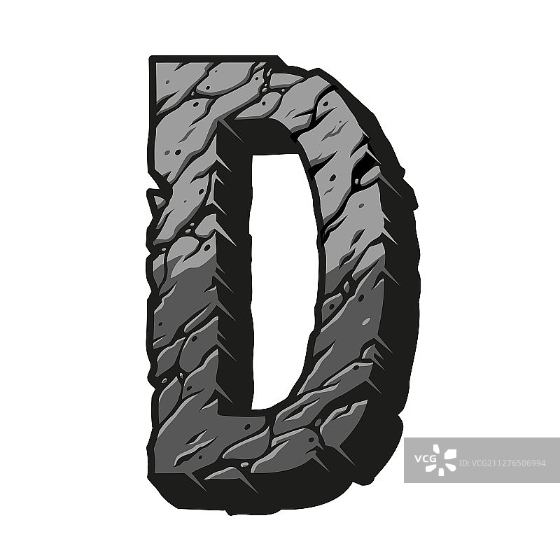复古灰色字母D沙漠设计图片素材