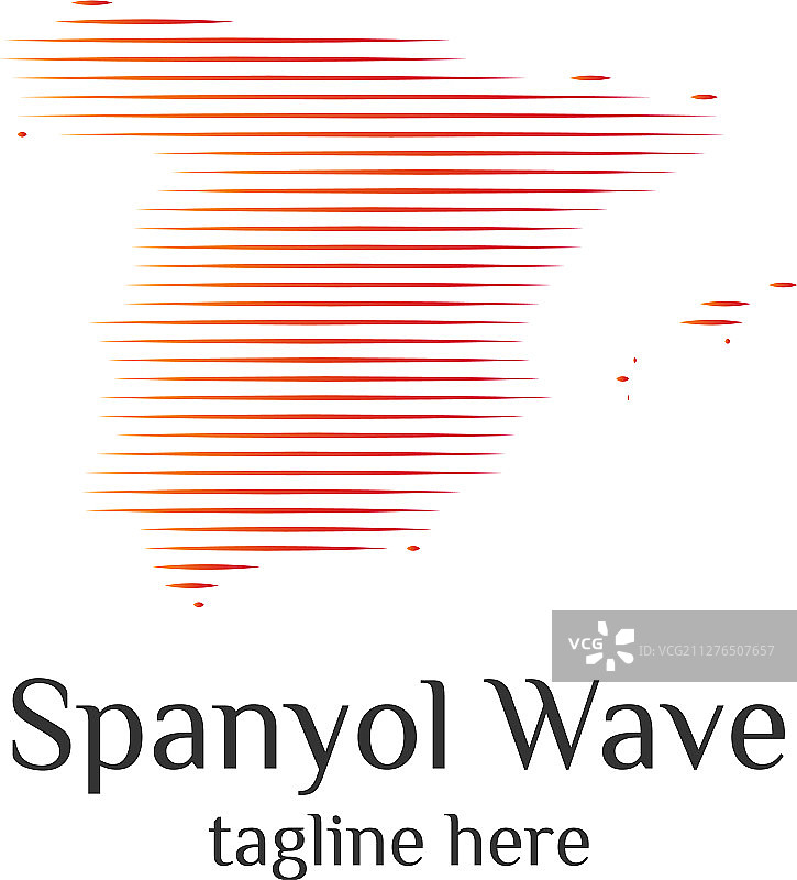 现代西班牙地图波浪Logo设计模板图片素材