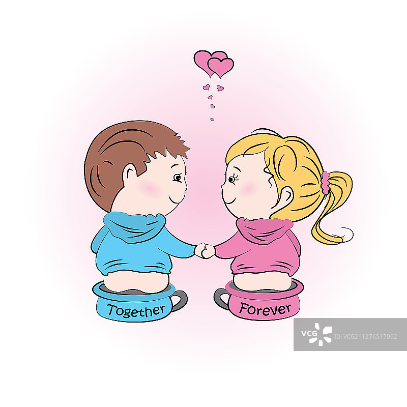 情人节男孩和女孩图片素材