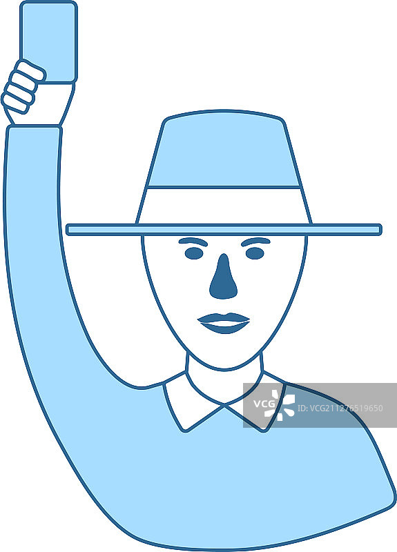 手持牌的板球裁判图标图片素材
