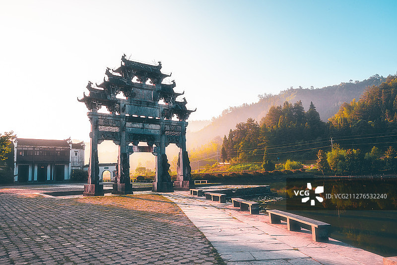 安徽黄山黟县乡村风光图片素材