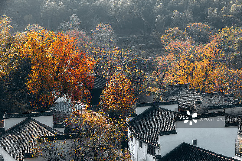 安徽黄山黟县乡村风光图片素材