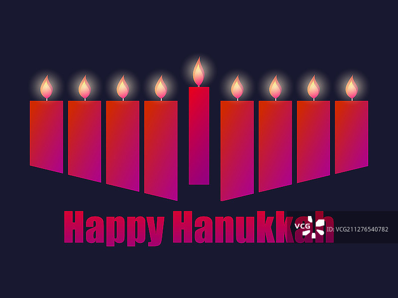 光明节快乐光明节蜡烛祝福卡片图片素材