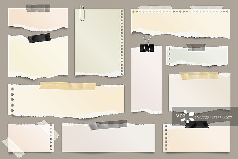 彩色撕纸条集合图片素材