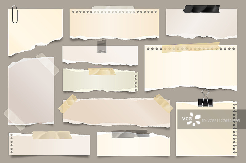 彩色撕纸条集合图片素材