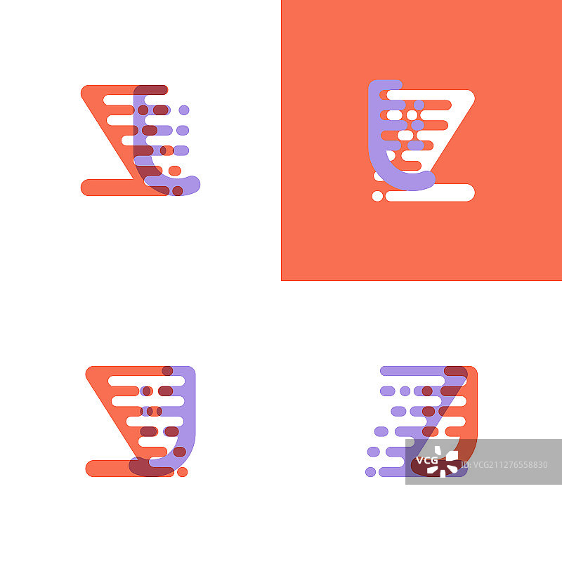 橙色加速感ZJ字母标志图片素材