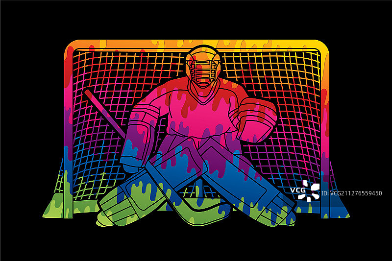 冰球运动员卡通运动图形图片素材