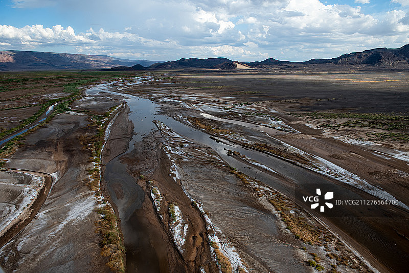 肯尼亚苏古塔山谷崎岖景观航拍图片素材