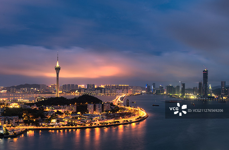 澳门夜景图片素材