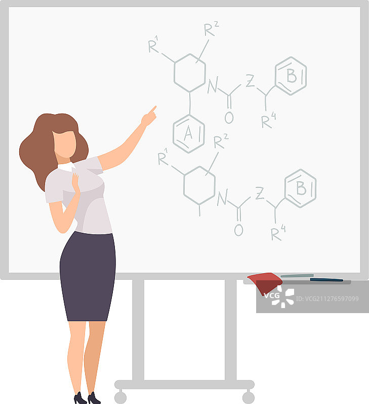 站在实验室的年轻女化学老师图片素材