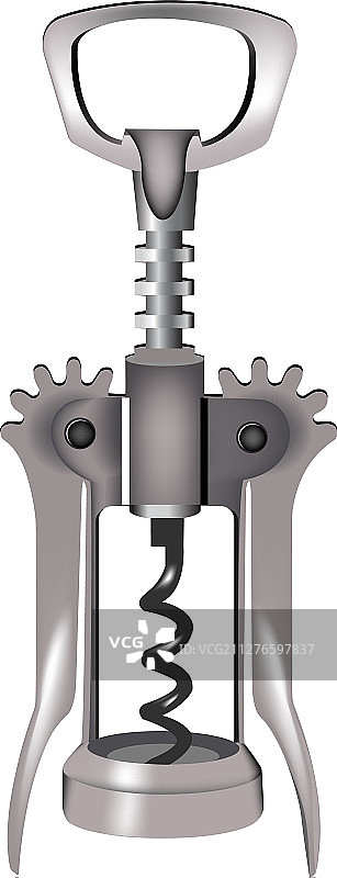 钢制螺旋开瓶器，用于软木瓶图片素材
