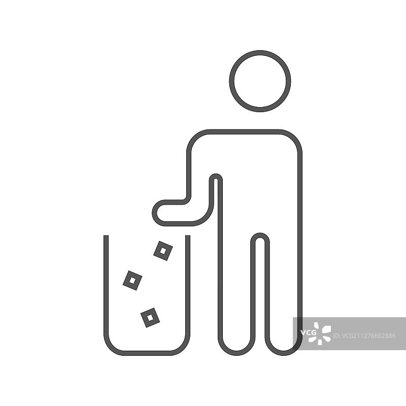 垃圾图标简约风格图片素材
