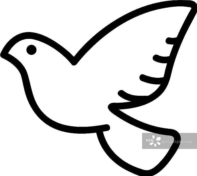 鸽子图标轮廓符号图片素材