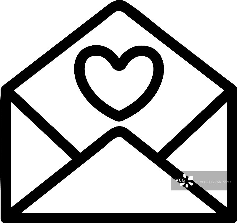 爱心图标字母图片素材