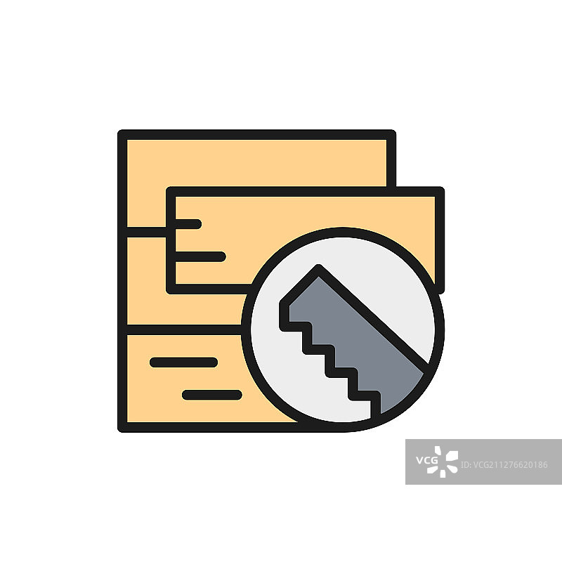 地板镶木地板彩色线条图标图片素材