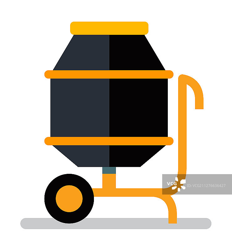 混合水泥的混凝土搅拌机图片素材