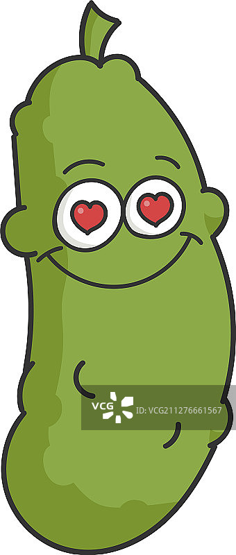 恋爱中的莳萝泡菜卡通图片素材