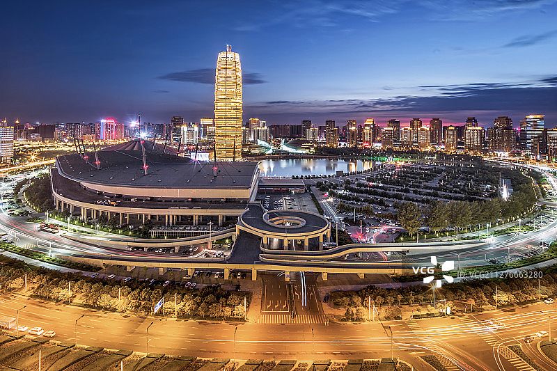 郑州.郑东新区CBD会展中心图片素材
