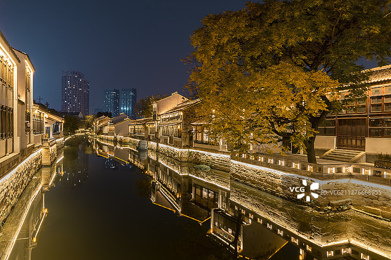 常州青果巷夜景图片素材