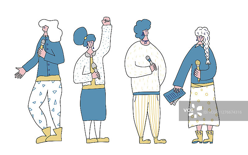 演讲者团体中可爱的女人图片素材