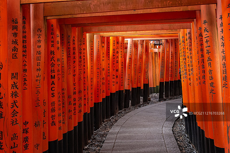 日本京都千本鸟居图片素材