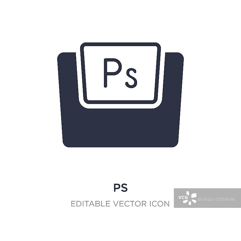 白色背景上的PS图标图片素材