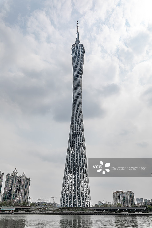 广州城市地标建筑电视塔旅游目的地汽车广告背景素材图图片素材