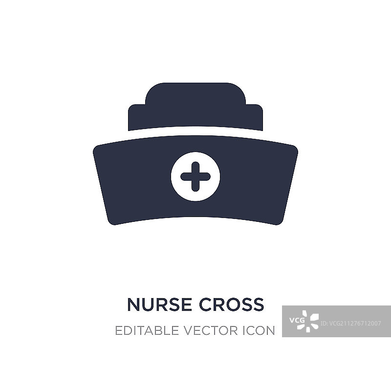 白色背景上的护士十字图标图片素材