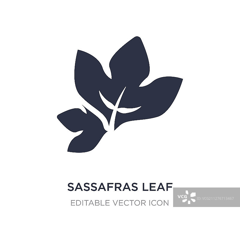 白色背景上的檫树叶图标图片素材