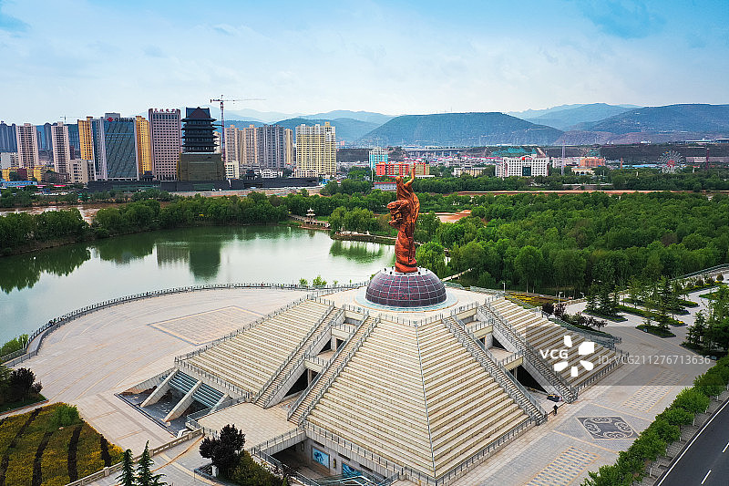 华夏人文始祖园+甘肃省兰州市安宁区银滩湿地公园图片素材