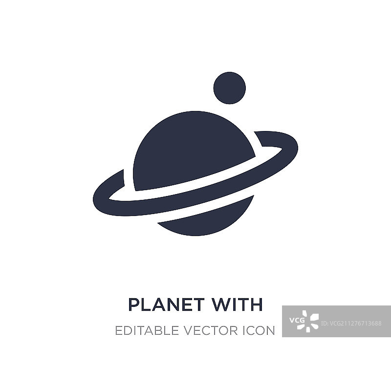 白色背景上的卫星行星图标图片素材