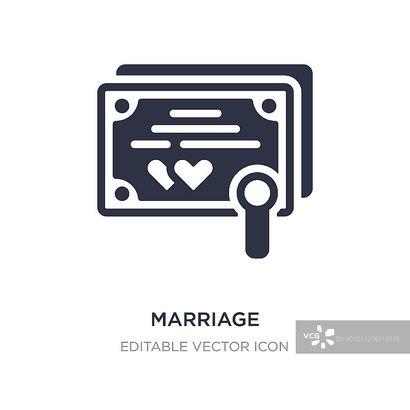 结婚证图标白色背景图片素材