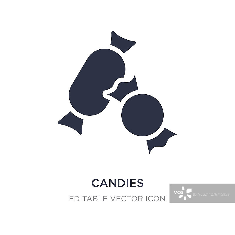 白色背景上的糖果图标简约元素图片素材