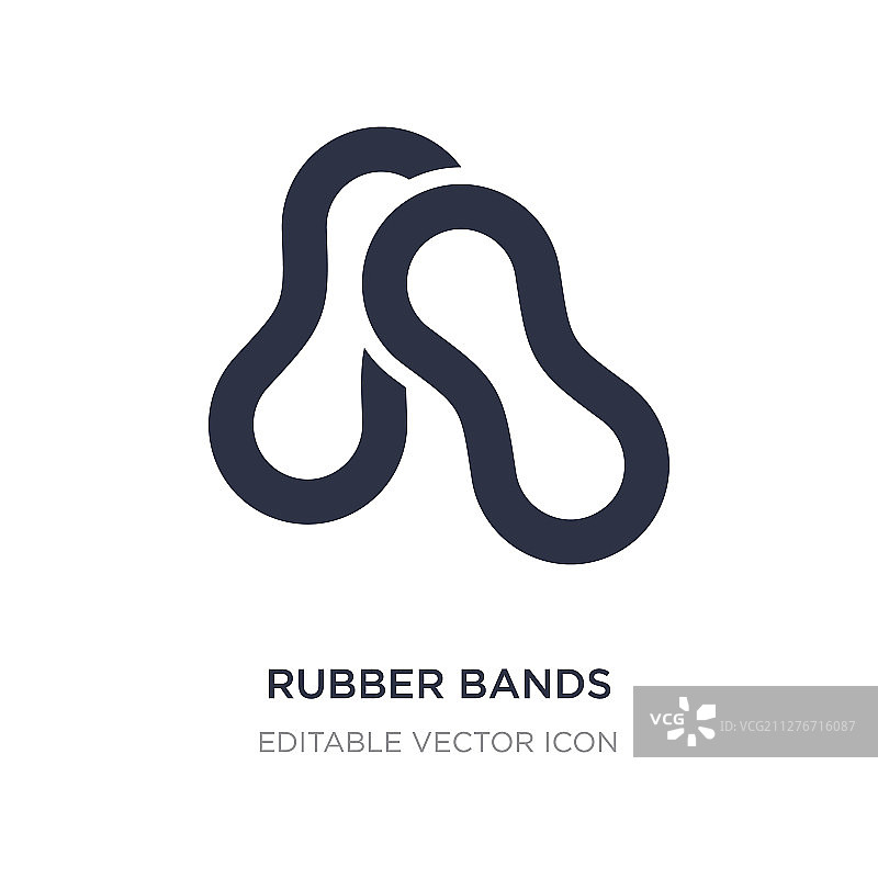 白色背景上的橡皮筋图标图片素材