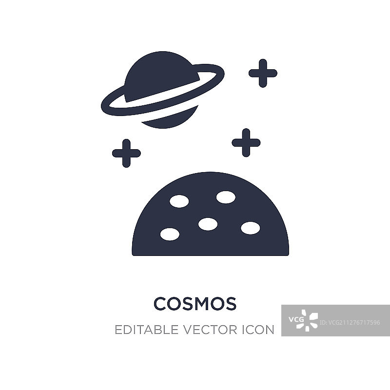 白色背景上的波斯菊图标图片素材