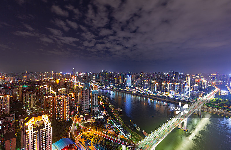 重庆江北区夜景图片素材