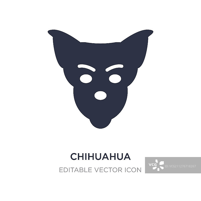 白色背景上的吉娃娃犬图标图片素材